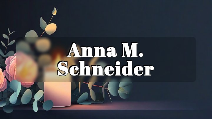 Anna M. Schneider, Chagrin Falls, Ohio